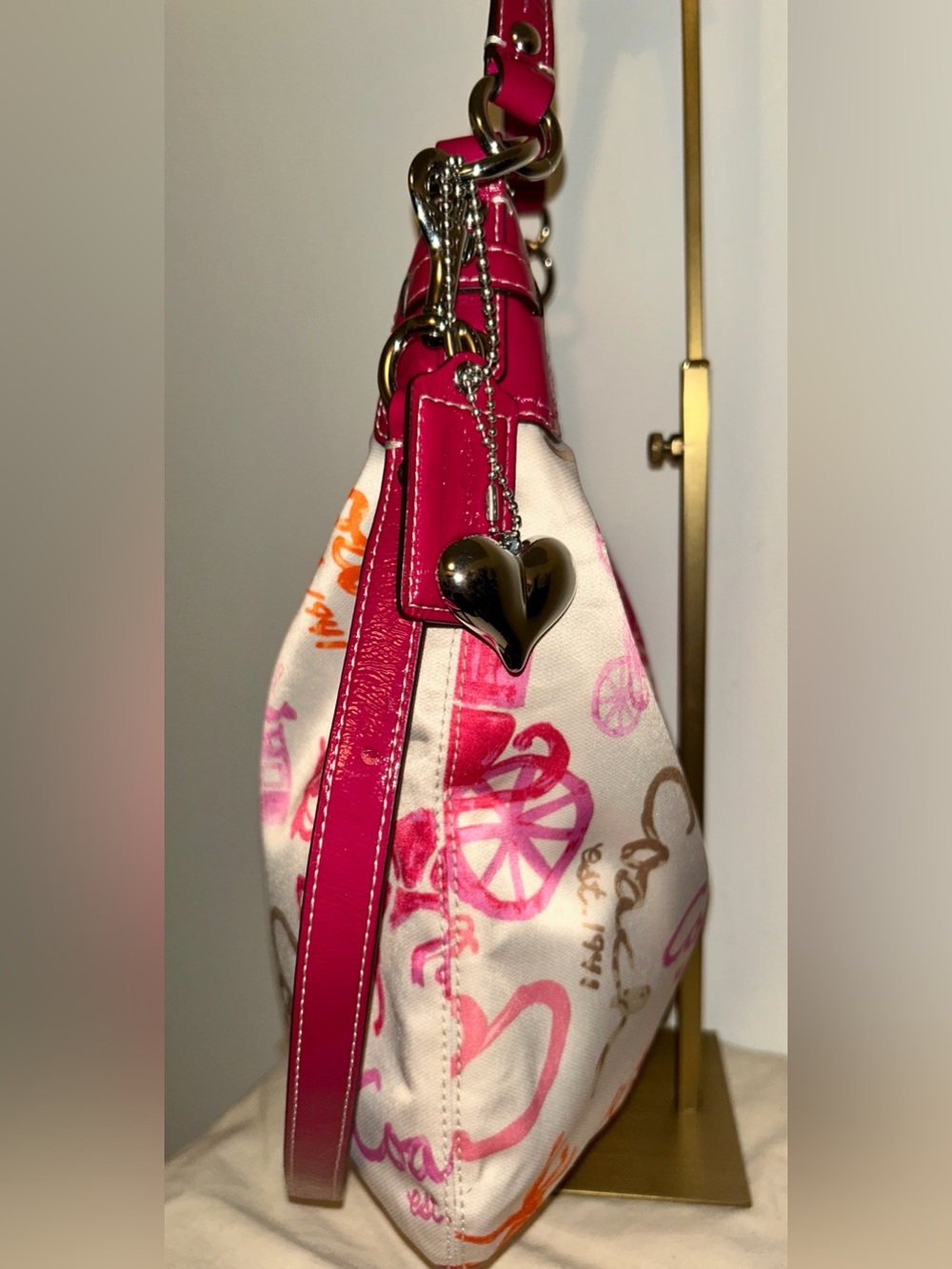 Coach Horse & Carriage Pleated Sateen Hobo Bag. Has Original Price Tag - Picture 4 of 13